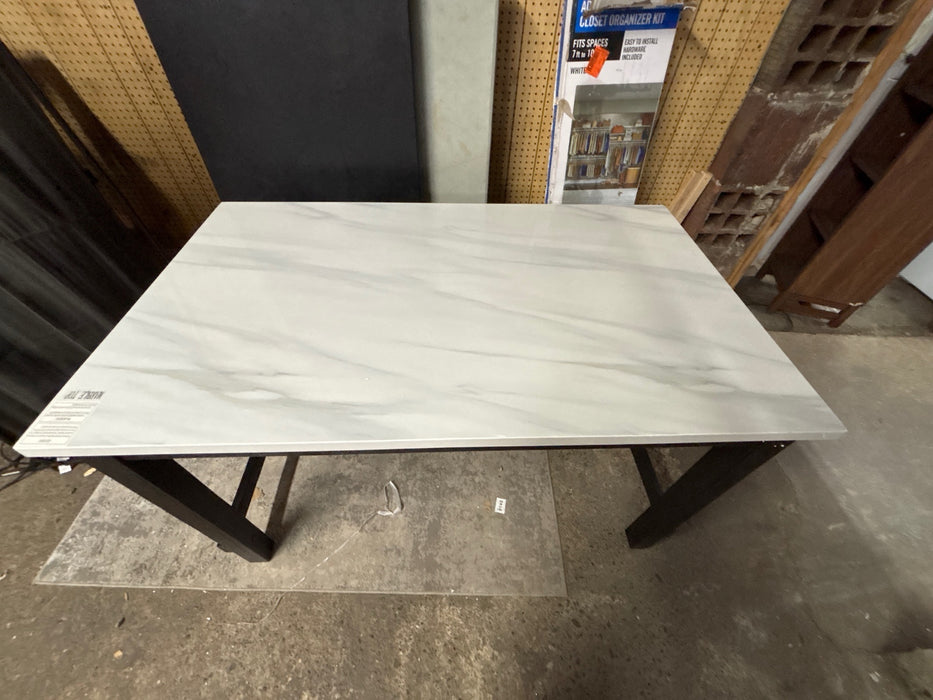 Acme Yelena Counter Height Table in Marble & Weathered Espresso - new