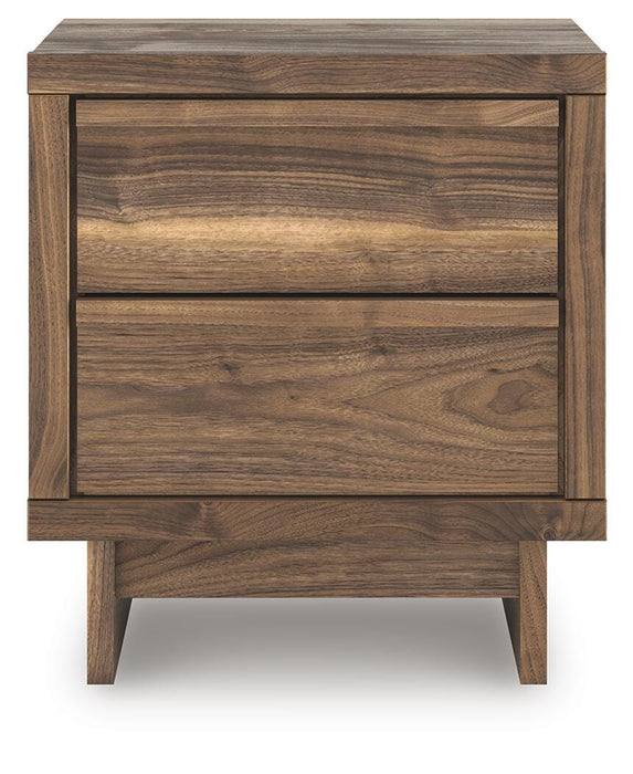 Zadilyn Brown Two Drawer Night Stand