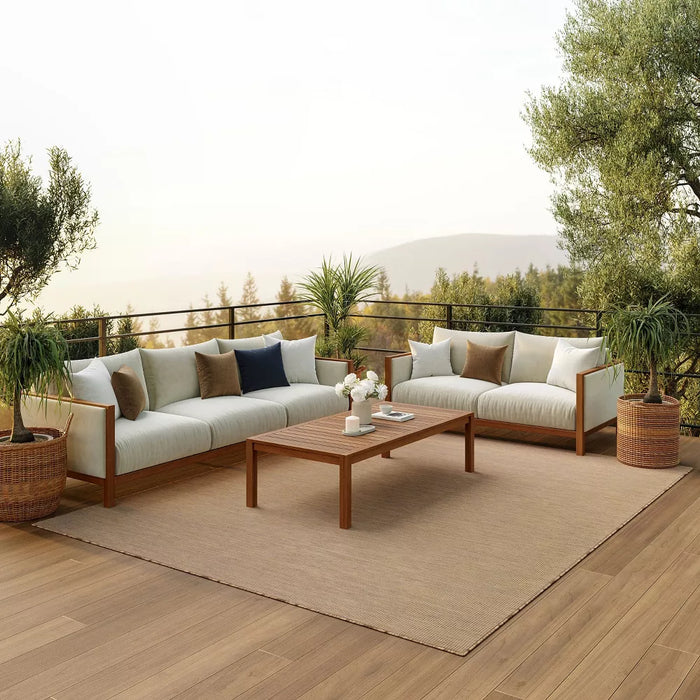 Nourison Positano Solid Indoor Outdoor Rug - new