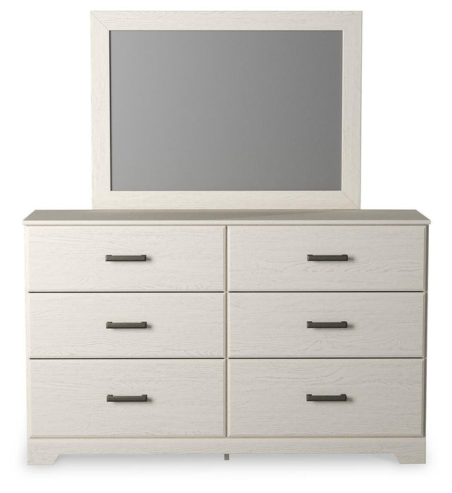 Stelsie White Stelsie Dresser and Mirror