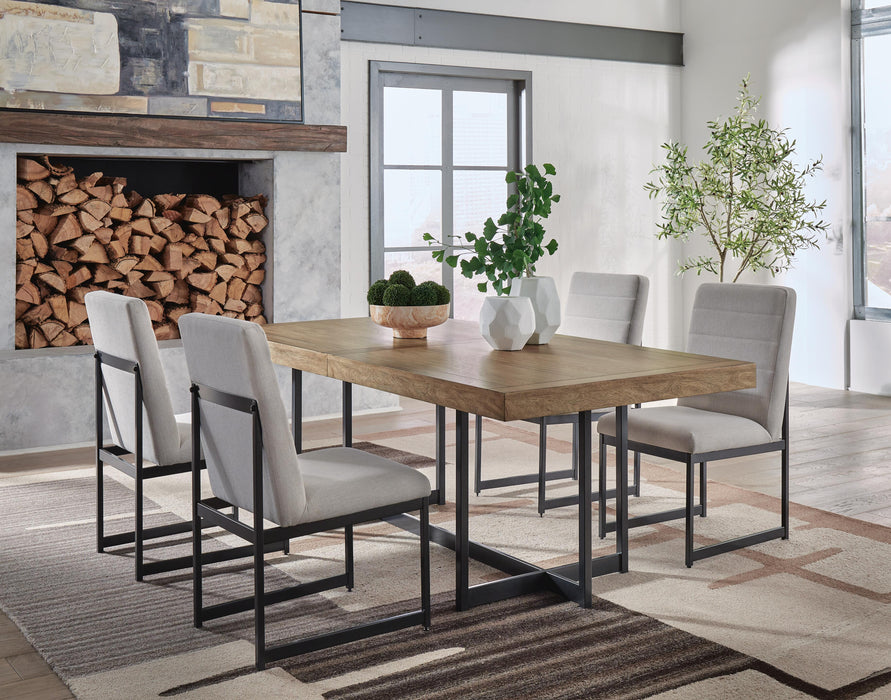 Tomtyn Light Brown Tomtyn Dining Table and 4 Chairs