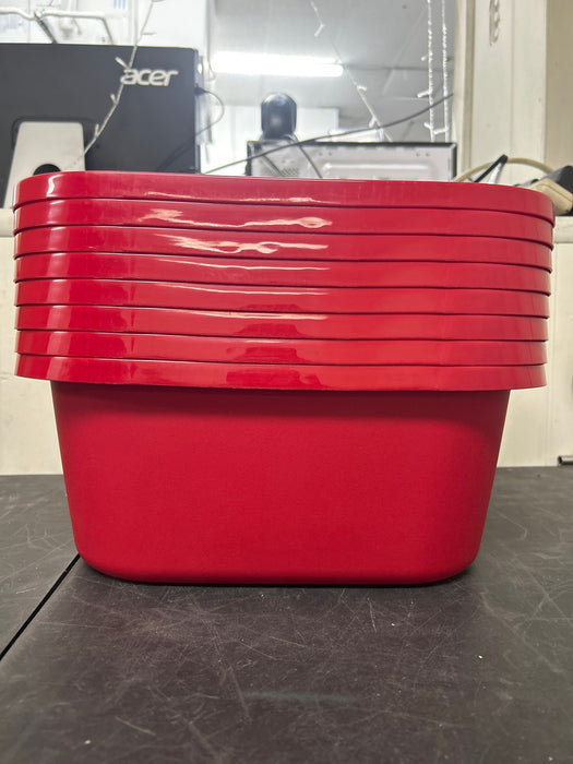 1 PACK ONLY Sterilite 12 Qt. Dishpan, Multi-Purpose Plastic Wash Tub, Kitchen, Sink, Red - new