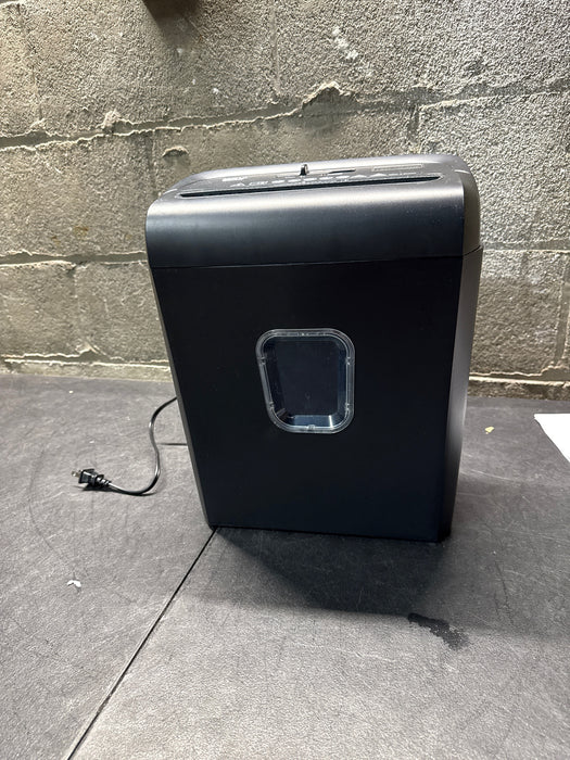 Pen+Gear 6-Sheet Micro-cut Paper/Credit Card Shredder with 3.4 Gallon Bin, Black,Home and Office use - used_good