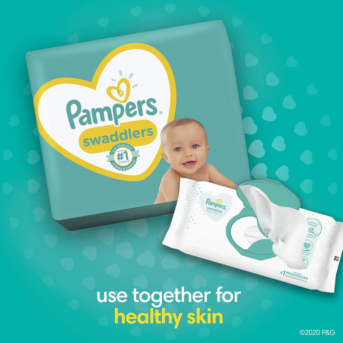 Pampers Swaddlers Diapers - Size 4, One Month Supply (150 Count), Ultra Soft Disposable Baby Diapers - open_box