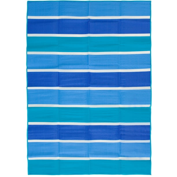 Mainstays 5'x7' Aqua Blue Beach Mat - new
