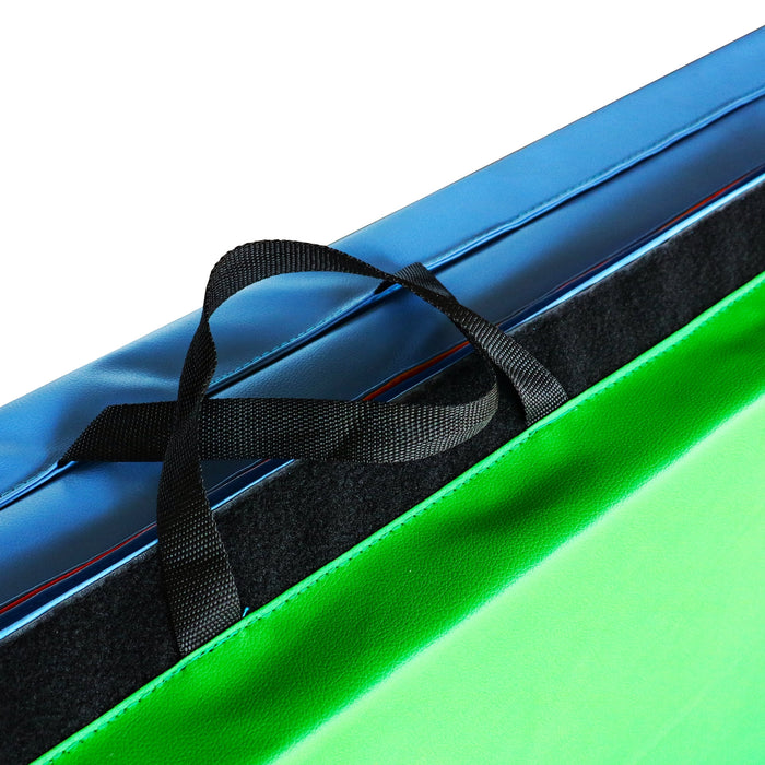 BalanceFrom All-Purpose 4 Ft. x 10 Ft. x 2 In. Extra Thick High Density Anti-Tear Gymnastics Flooring Gym Folding Exercise Aerobics Mats, Multi Color - open_box