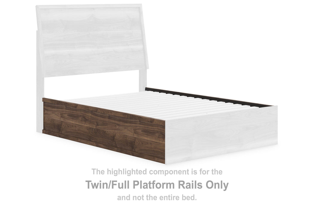 Zadilyn Brown Twin/Full Platform Rails