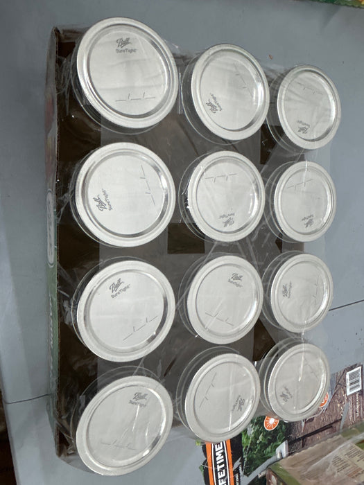 Ball 16 oz Mason Jars Regular Mouth 12pk, Pint Canning Jars with Lids and Rings, Bulk Ball Jars for Canning Jam, Jelly, Tomato Sauce, and Preserves - new