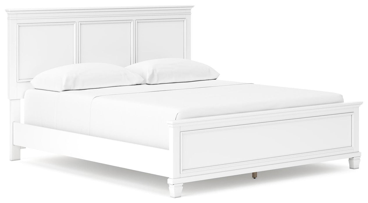 Fortman White Fortman California King Panel Bed