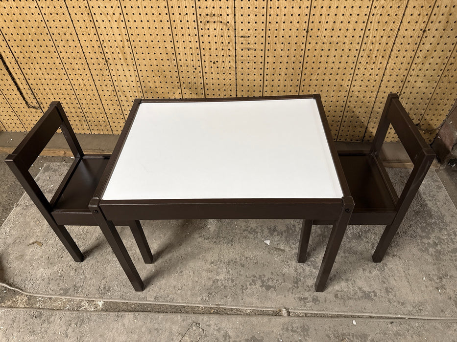 Your Zone Child 3-Piece Table and Chairs Set, in Espresso Age Group 1 to 5 Years Old. - new