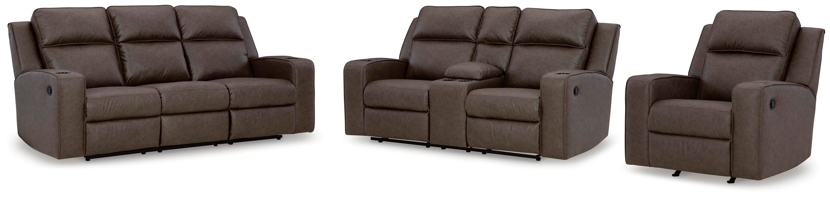 Lavenhorne Umber Lavenhorne Sofa, Loveseat and Recliner