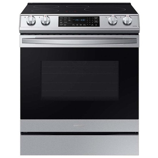 Samsung - 6.3 cu. ft. Smart Instant Heat Slide-in Induction Range with Air Fry & Convection+ - Stainless Steel - display_model