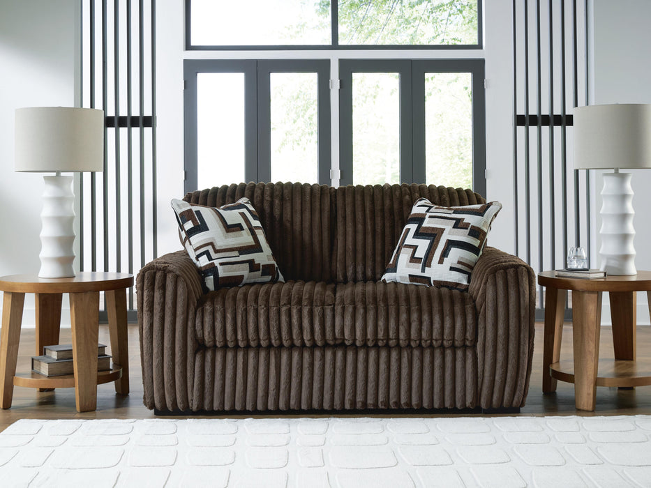 Midnight-Madness Chocolate Loveseat