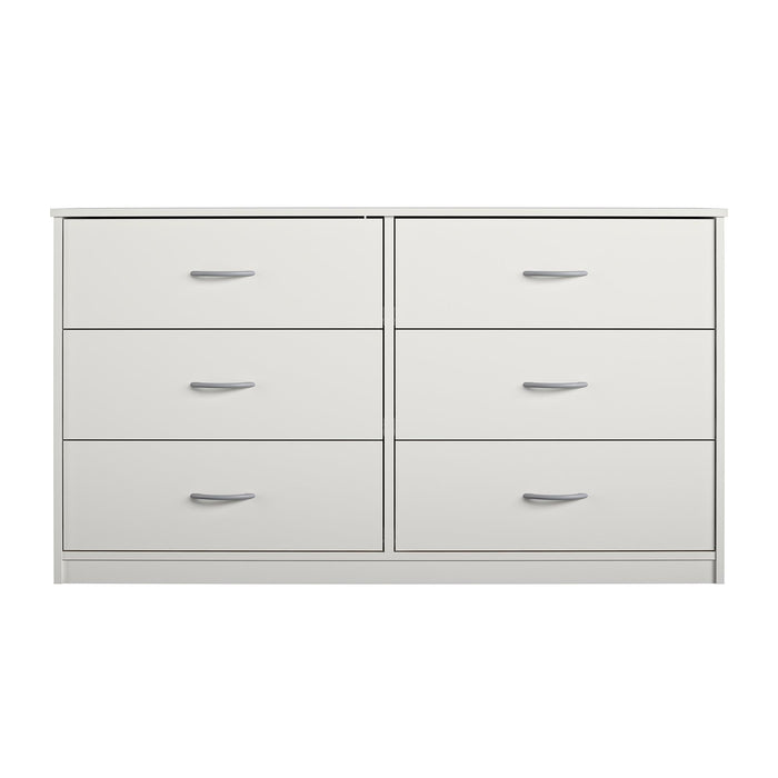 Mainstays Classic 6 Drawer Dresser, White Finish: - new