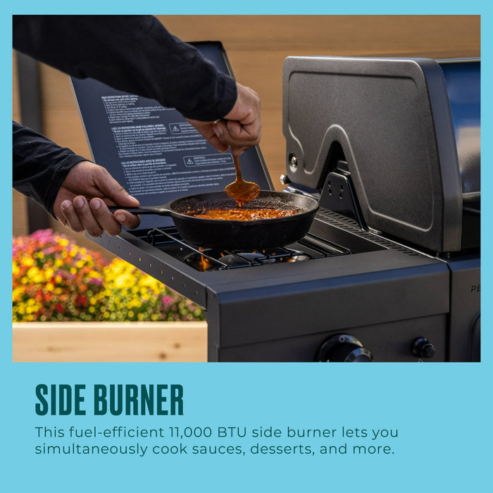 Charbroil Performance Series FlavorMax 4-Burner Gas Grill with Side Burner - open_box