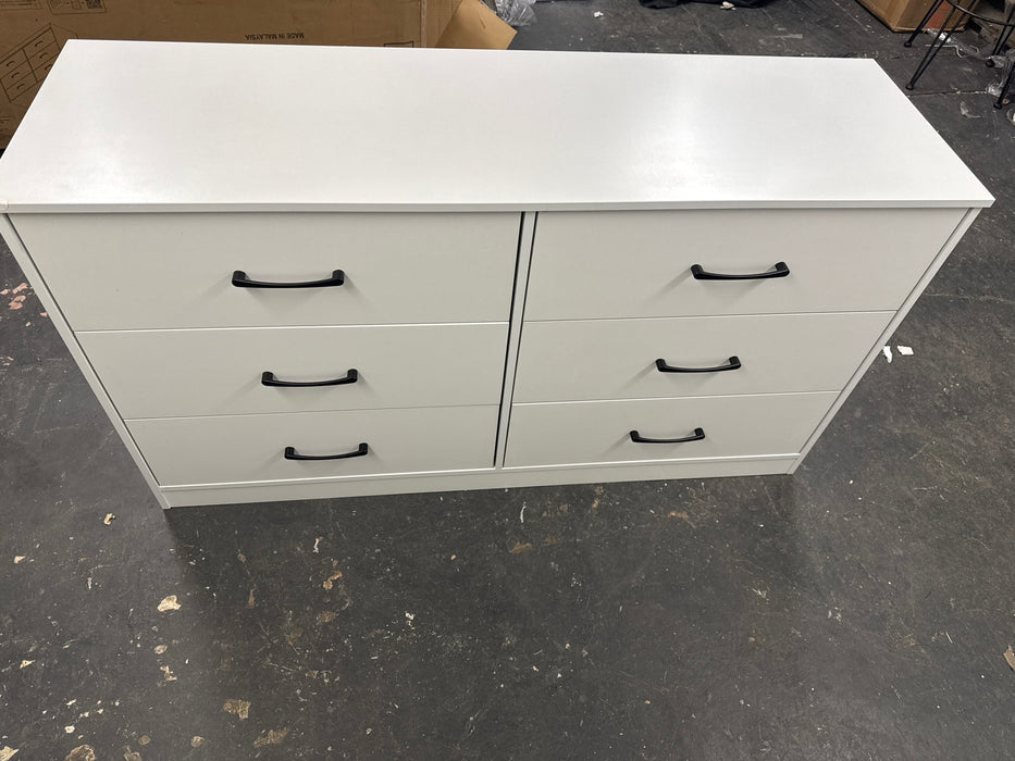 Mainstays Ardent 53.75" Wide 6 Drawer Dresser, White - new