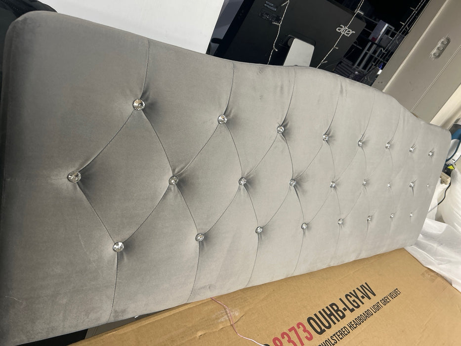 queen Chalet Posh Upholstered Headboard - new