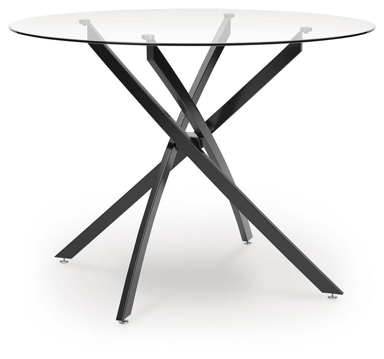 Pharwynn Black Round Dining Room Table
