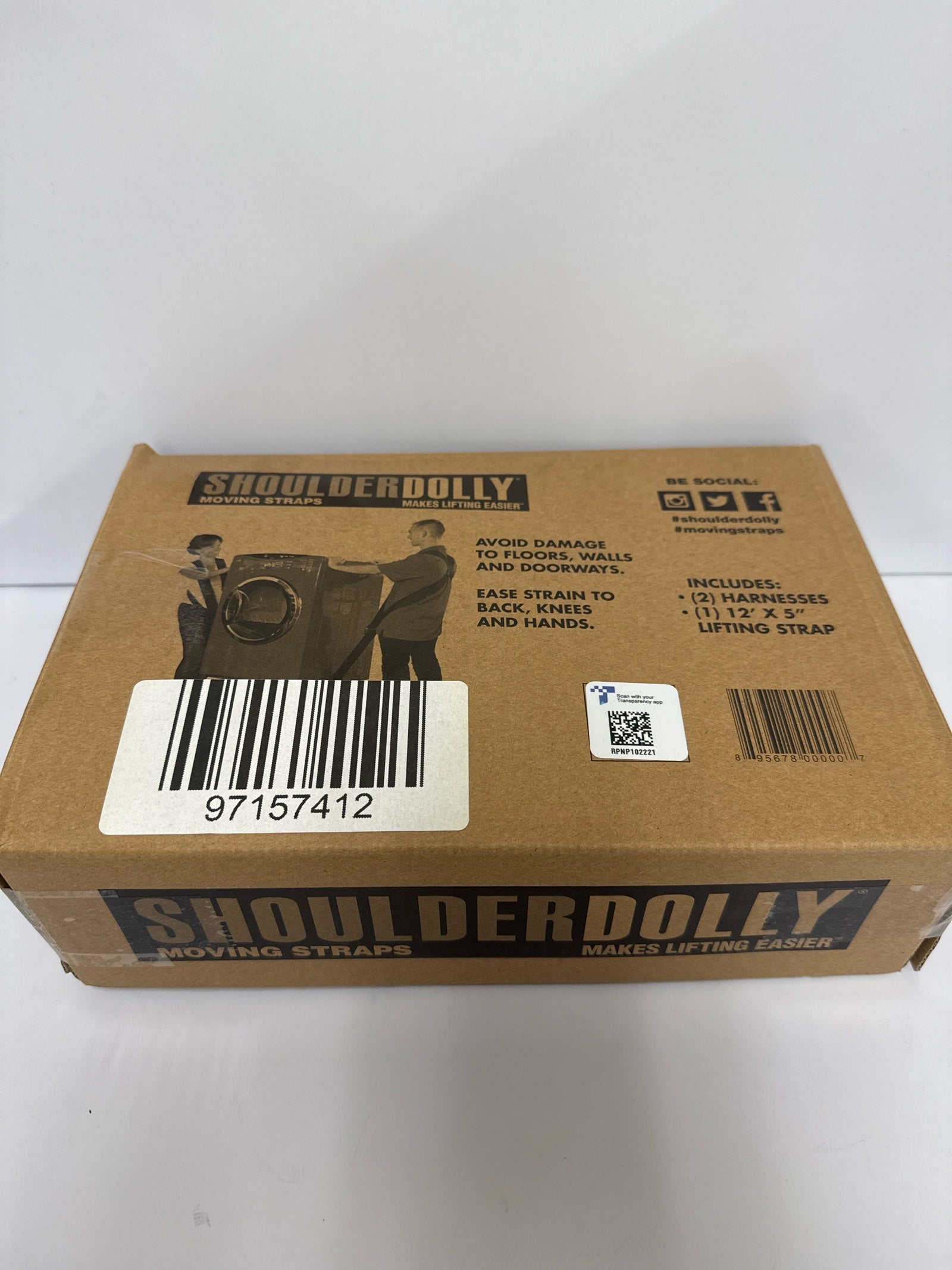 Shoulder Dolly Moving Straps - Lifting Straps - Move, Lift, And Secure Furniture, Appliances, Heavy, Bulky Objects Safely, Efficiently, More Easily Like the Pros - Essential Moving Supplies - new