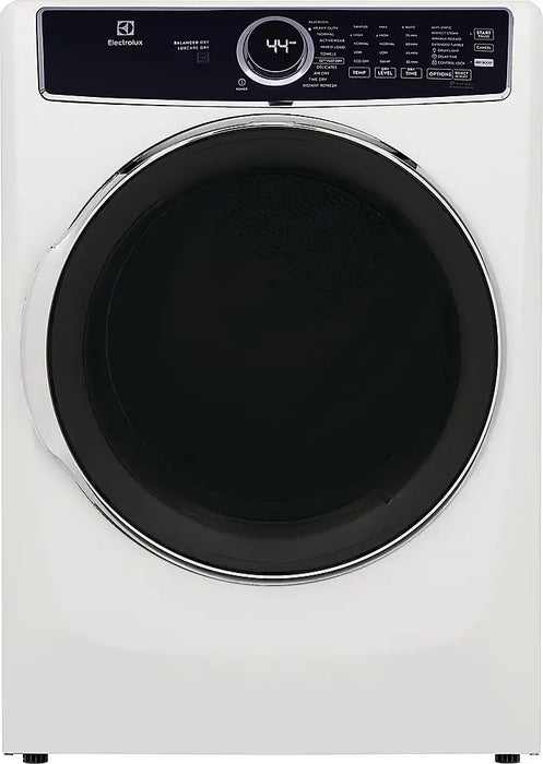 Electrolux - 8.0 Cu. Ft. Stackable Electric Dryer with Steam and Balanced Dry - White - display_model