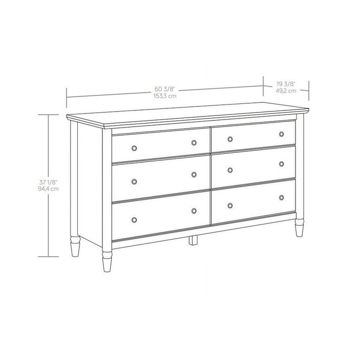 My Texas House Monroe 6-Drawer Dresser, Brushed Oak Finish - new