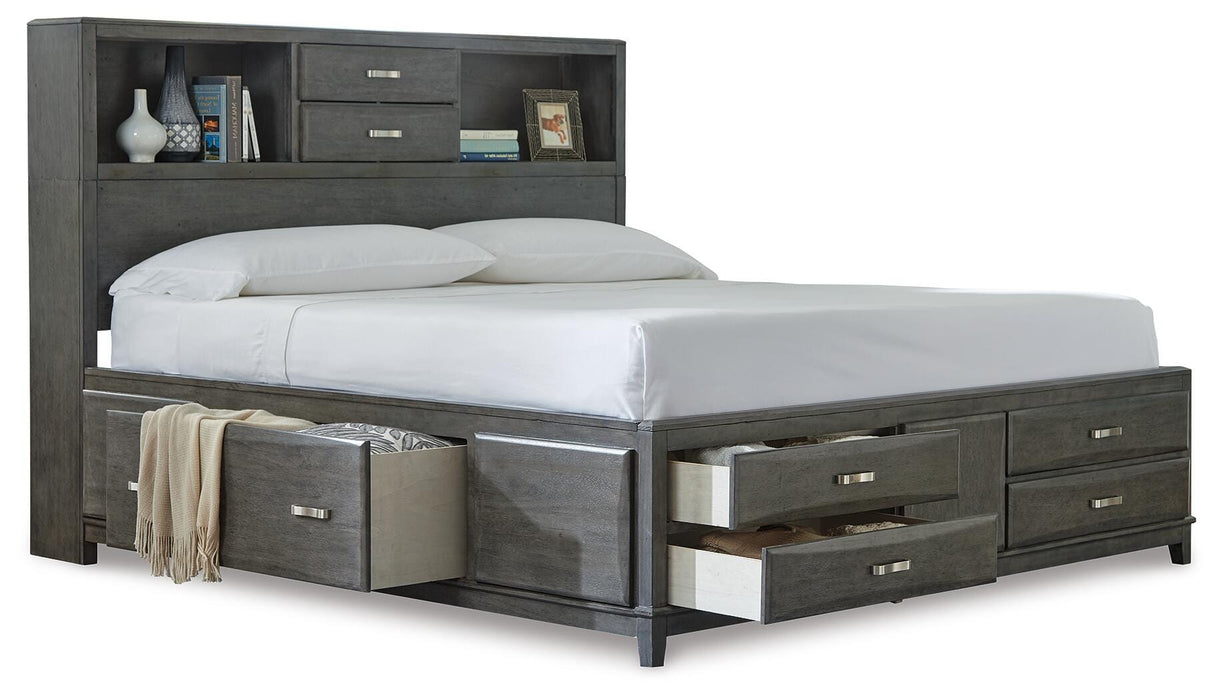 Caitbrook Gray Caitbrook Queen Storage Bed with 8 Drawers