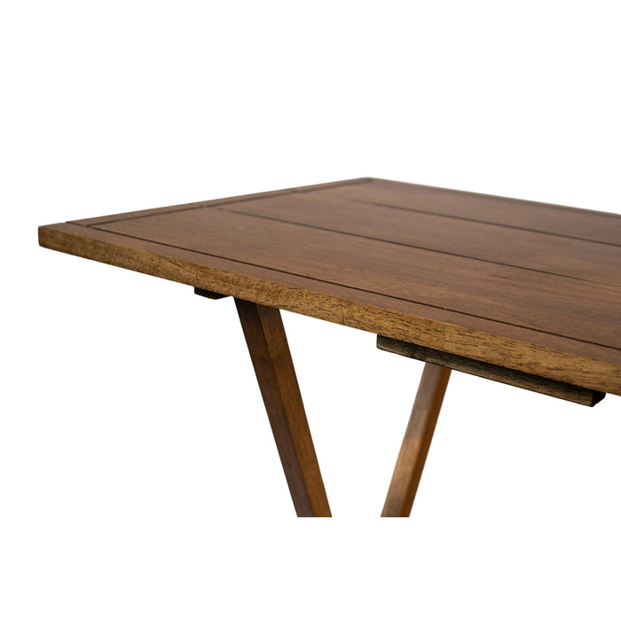 Mainstays 5pcs Over Size TV Tray Farmhouse Walnut L23.62" x W15.75" x H25.98" - open_box