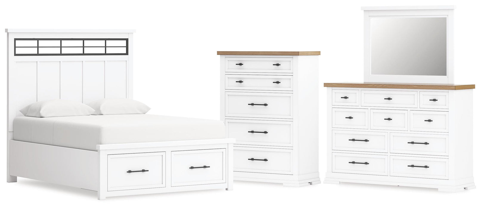 Ashbryn White/Natural Bedroom Collection