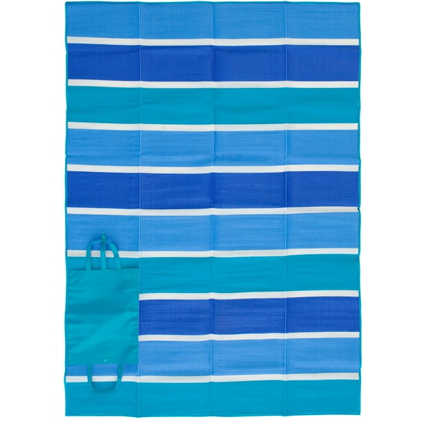 Mainstays 5'x7' Aqua Blue Beach Mat - new