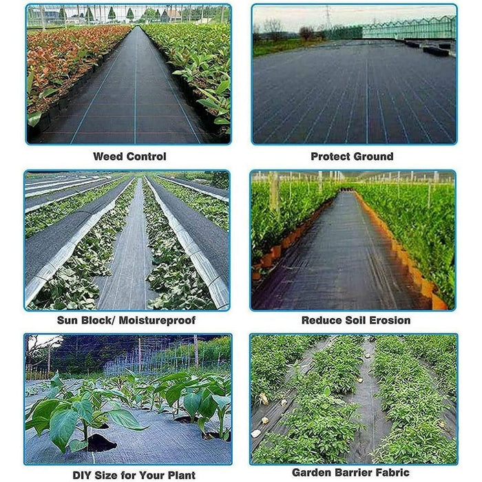 LITA 3x100 ft Heavy Duty Weed Barrier Landscape Fabric for Outdoor Gardens Non Woven Weed Blocker Fabric - new