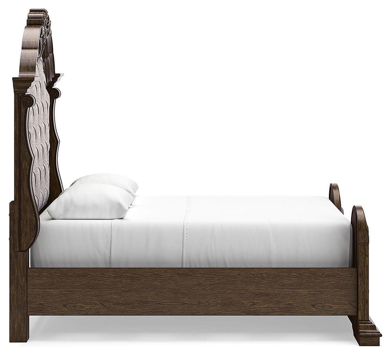 Maylee Dark Brown Maylee Queen Upholstered Bed