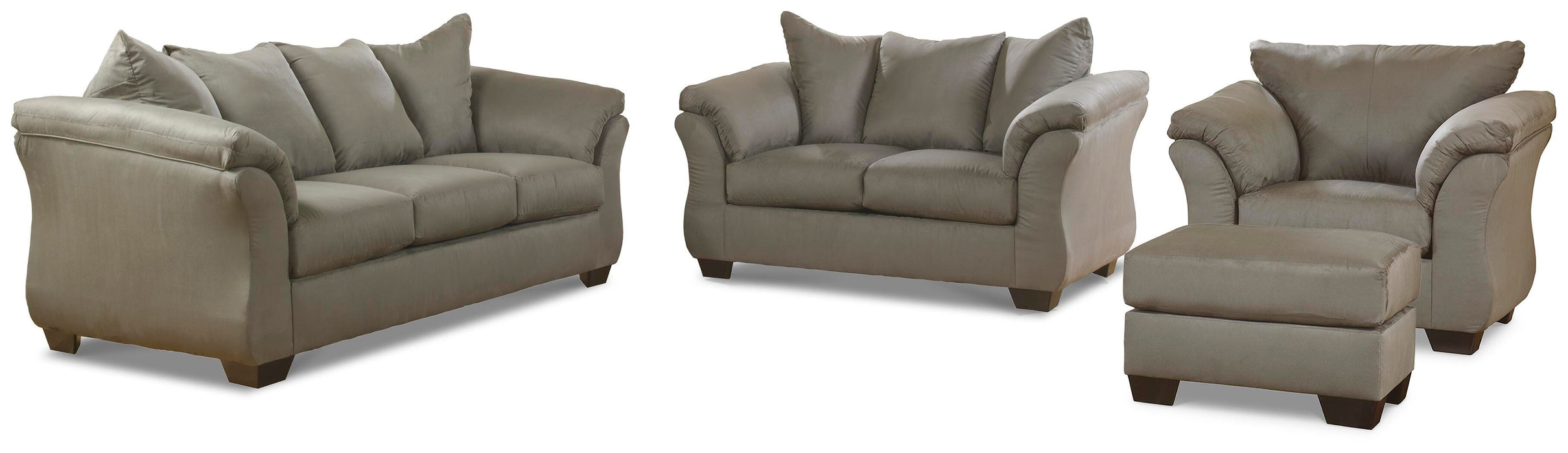 Darcy Cobblestone Darcy Sofa, Loveseat, Chair and Ottoman