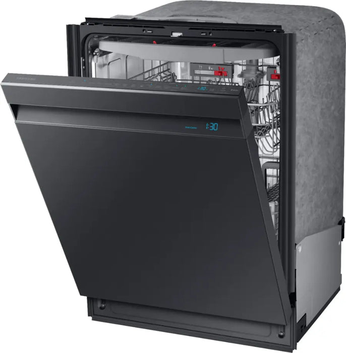Samsung - 24" AutoRelease Dry Smart Built-In Stainless Steel Tub Dishwasher with 3rd Rack, Linear Wash, 39dBA - Black stainless steel - use_like_new