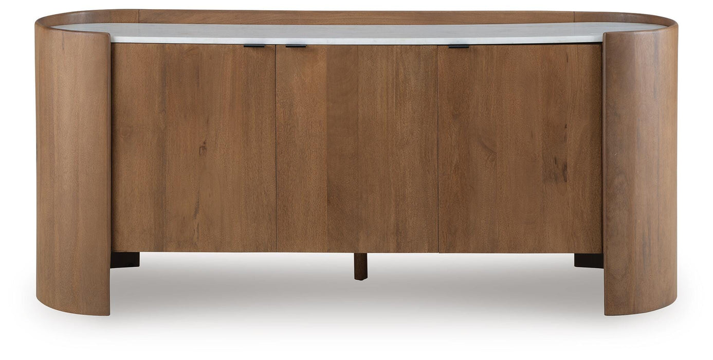 Fitzroy Brown/White Accent Cabinet