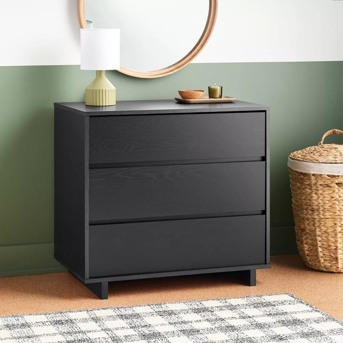 Modern 3 Drawer Dresser Black - Room Essentials™