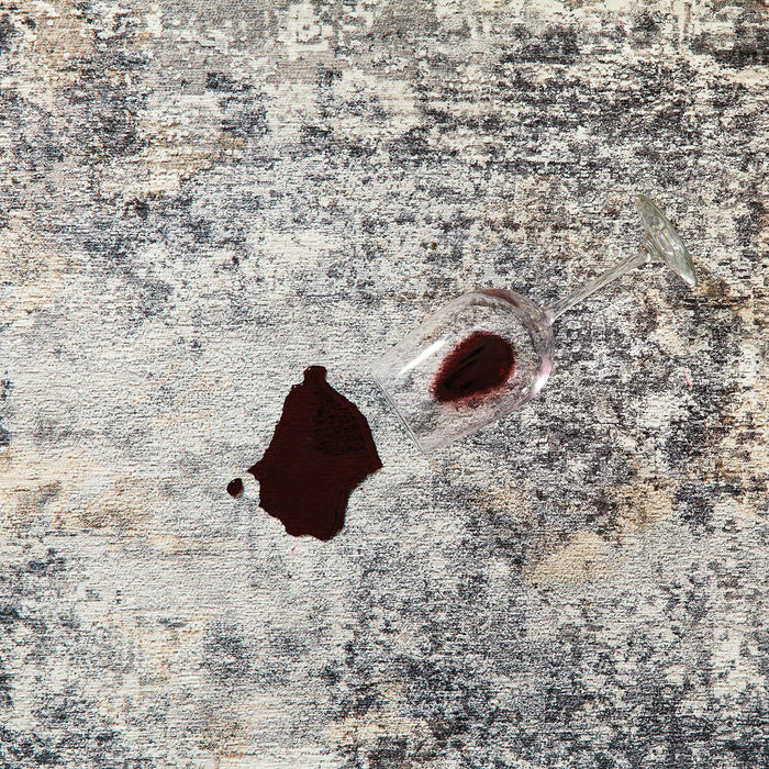 Better Homes & and Gardens Abstract Machine Washable Indoor Area Rug, Neutral, 8x10 - new