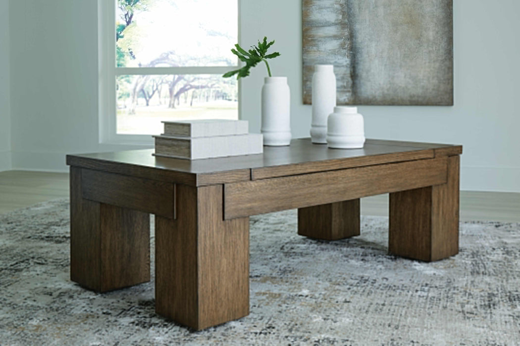 Rosswain Warm Brown Lift Top Cocktail Table