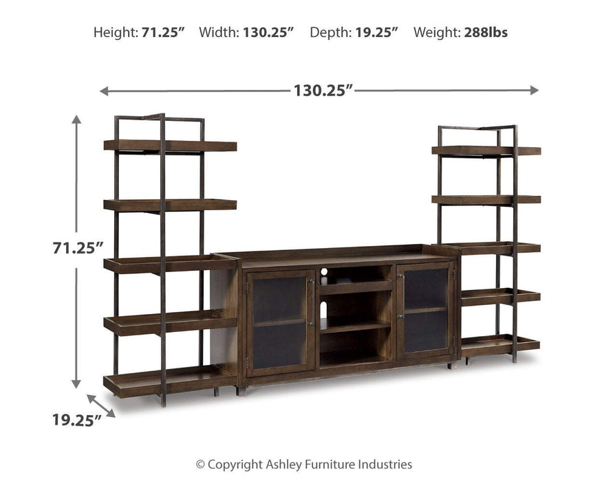 Starmore Brown/Gunmetal Starmore 3-Piece Entertainment Center