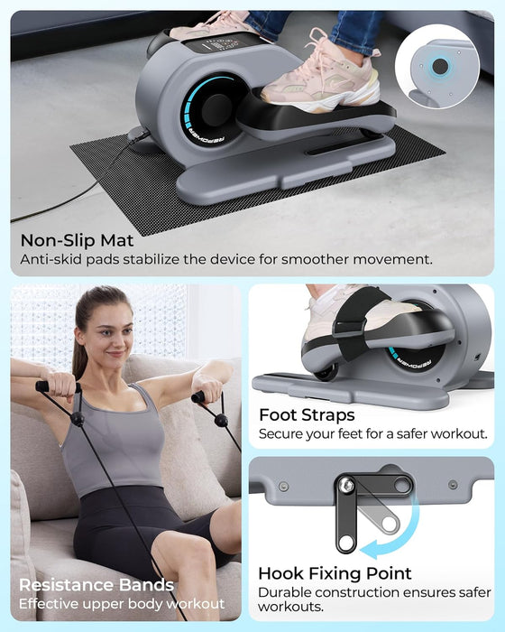 REPOWER Under Desk Ellipticals Electric, Ellipse Leg Exerciser for Seniors Fully Assembled -