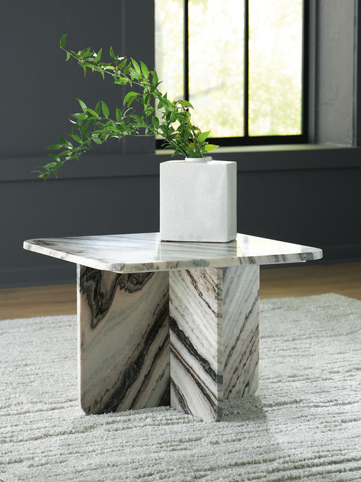 Baretton Black/White/Taupe Accent Cocktail Table