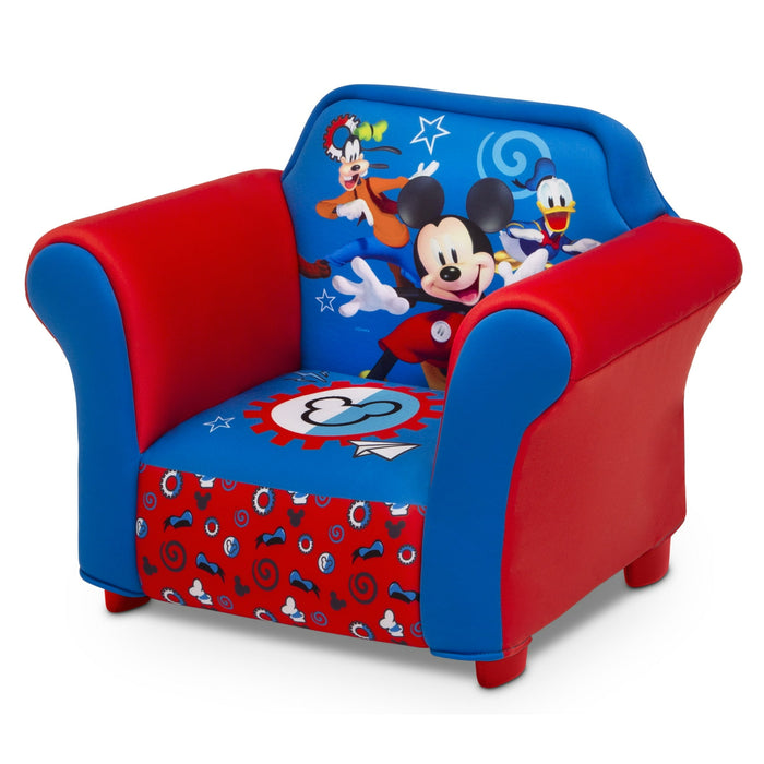 Disney Mickey Mouse Kids Upholstered Chair with Sculpted Plastic Frame by Delta Children - open_box