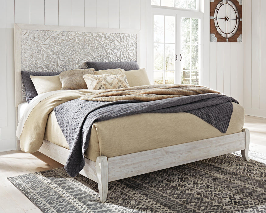 Paxberry Whitewash Paxberry King Panel Bed