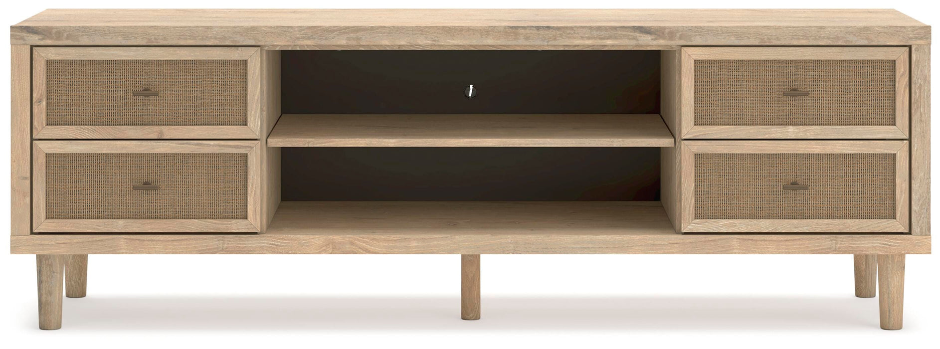 Cielden Two-tone XL TV Stand w/Fireplace Option