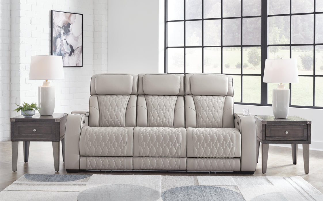 Boyington Gray PWR REC Sofa with ADJ Headrest