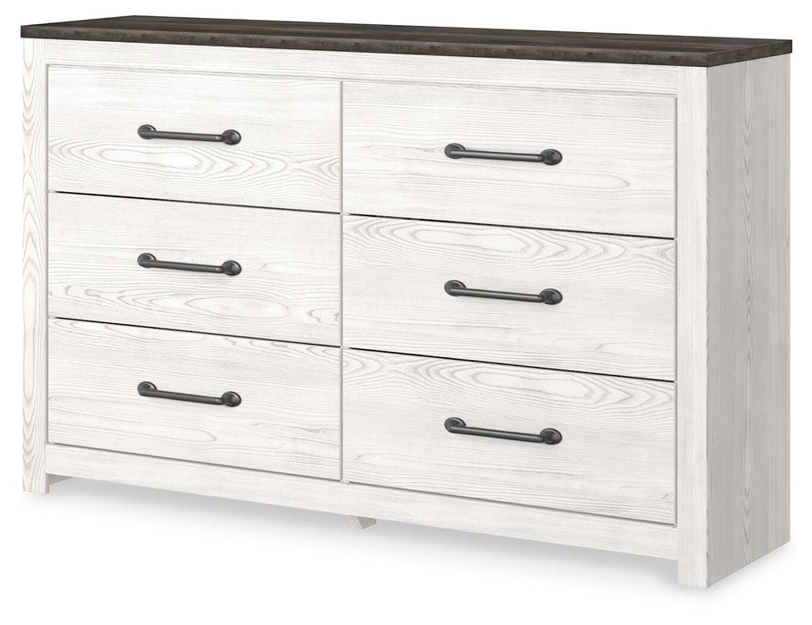Gerridan White/Gray Six Drawer Dresser