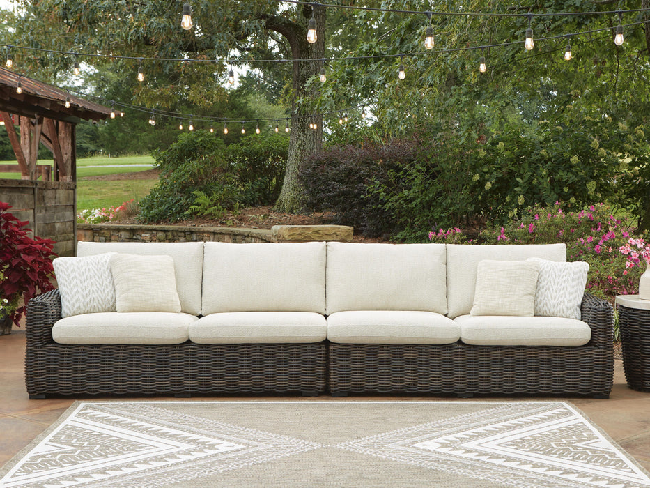 Kimora Beige/Dark Brown RAF/LAF Loveseat w/CUSH (Priced Per Item, Must Order 2, 4, 6, or 8)