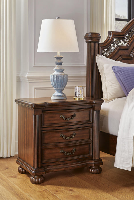 Lavinton Brown Three Drawer Night Stand