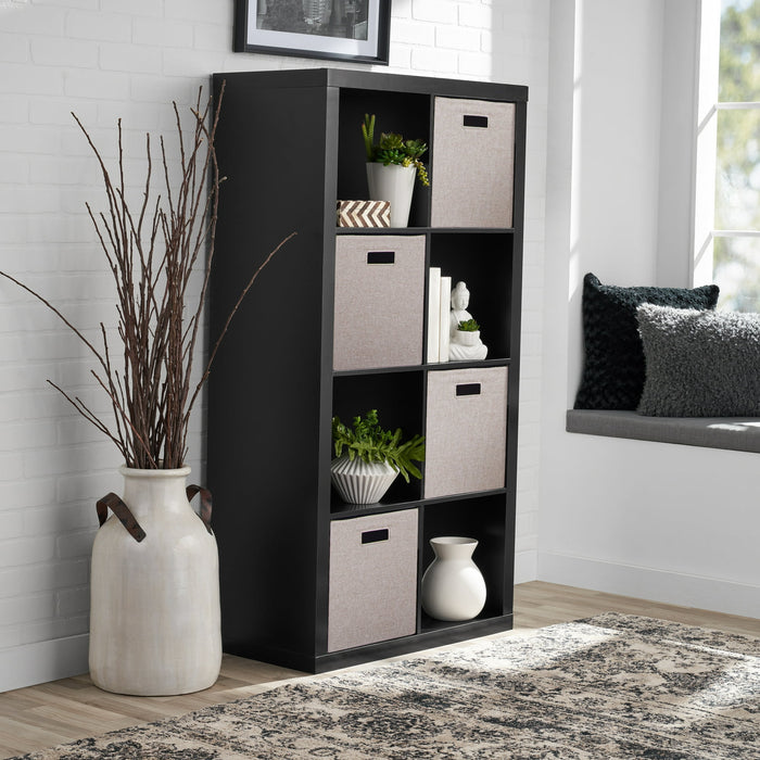 Better Homes & Gardens 8-Cube Storage Organizer, Oak Finish - new