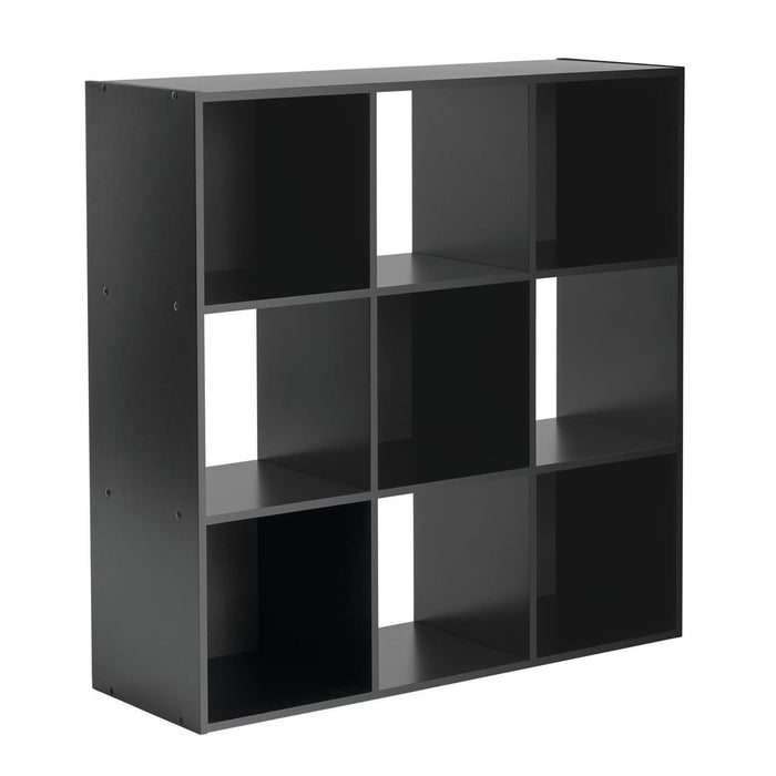 Mainstays 9 Cube Storage Organizer, Black - new