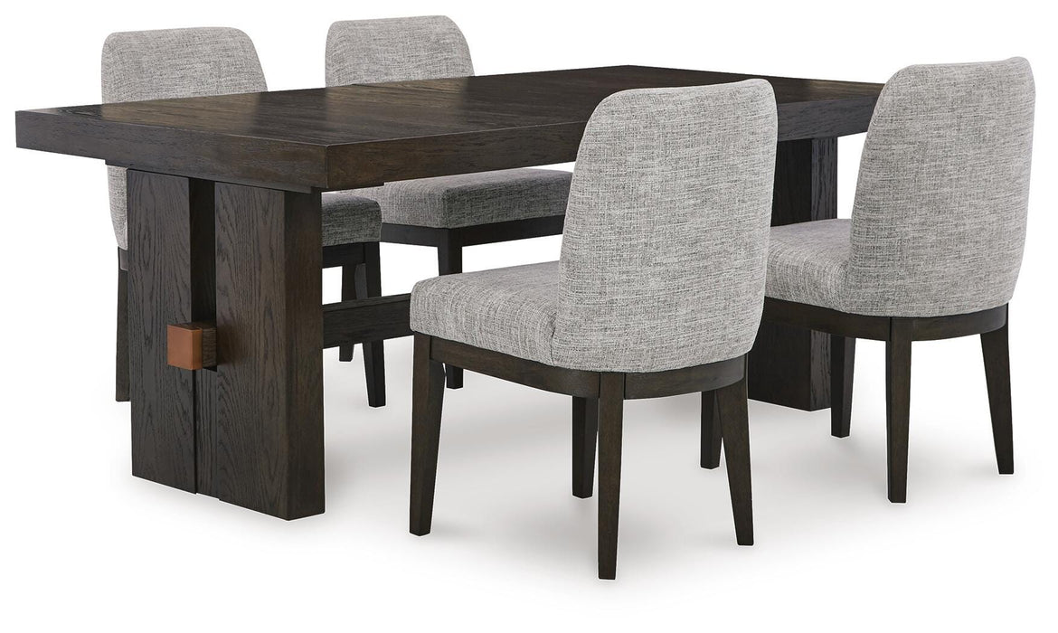 Burkhaus Dark Brown Burkhaus Dining Table and 4 Chairs